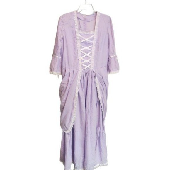 Handmade Dresses & Skirts - VTG Handmade Halloween Costume Girl's/Women 's 38" Bust Colonial Dress Purple